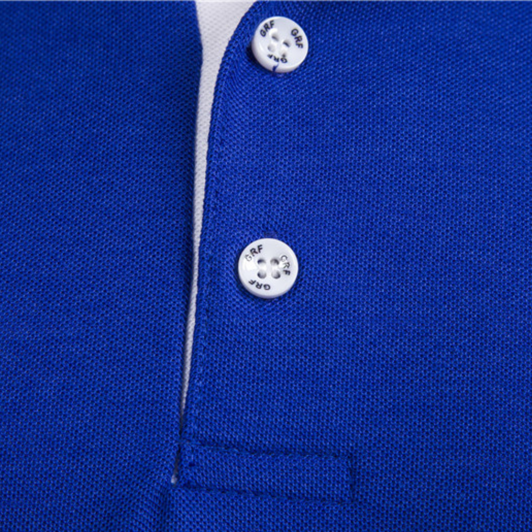 Clara Vienne | Men's Polo Shirt - Slim Fit, Cotton, Color Accents