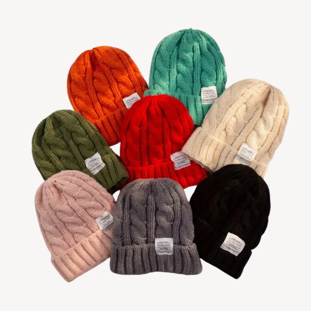 Cable Knit Beanie Hat for Women - Soft Wool Blend | Clara Vienne