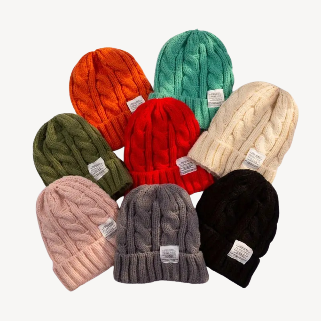 Cable Knit Beanie Hat for Women - Soft Wool Blend | Clara Vienne
