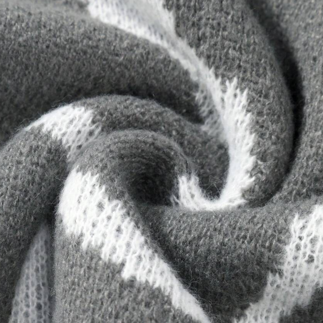 Clara Vienne | Men's Abstract Knit Sweater - Cotton, Casual Streetwear