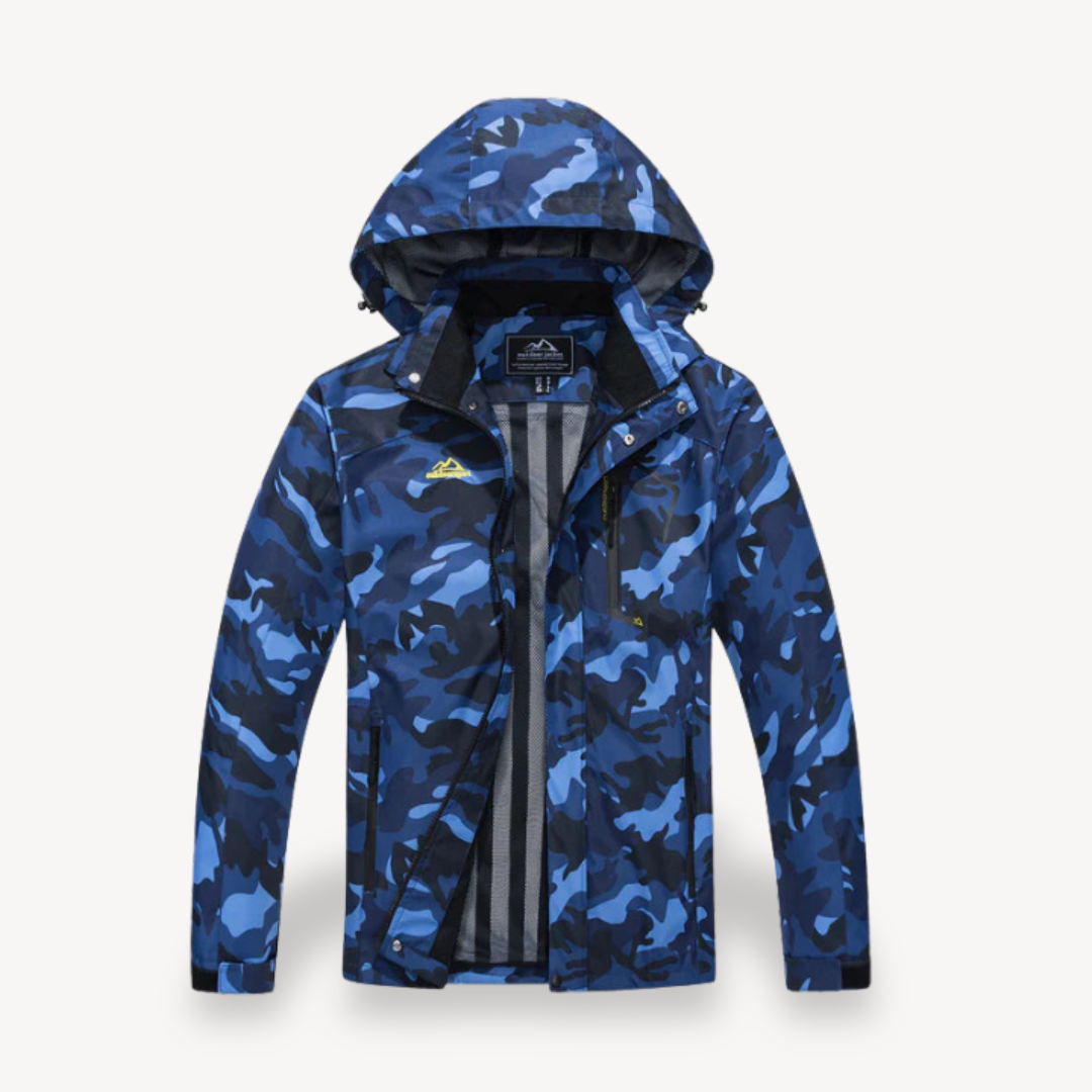 Men's Camo Waterproof Winter Jacket with Hood | Clara Vienne