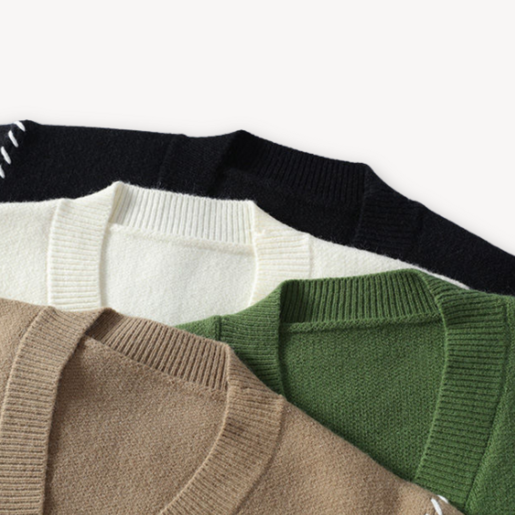 Clara Vienne | Men's Knitted Cardigan Sweater - Soft Cotton blend