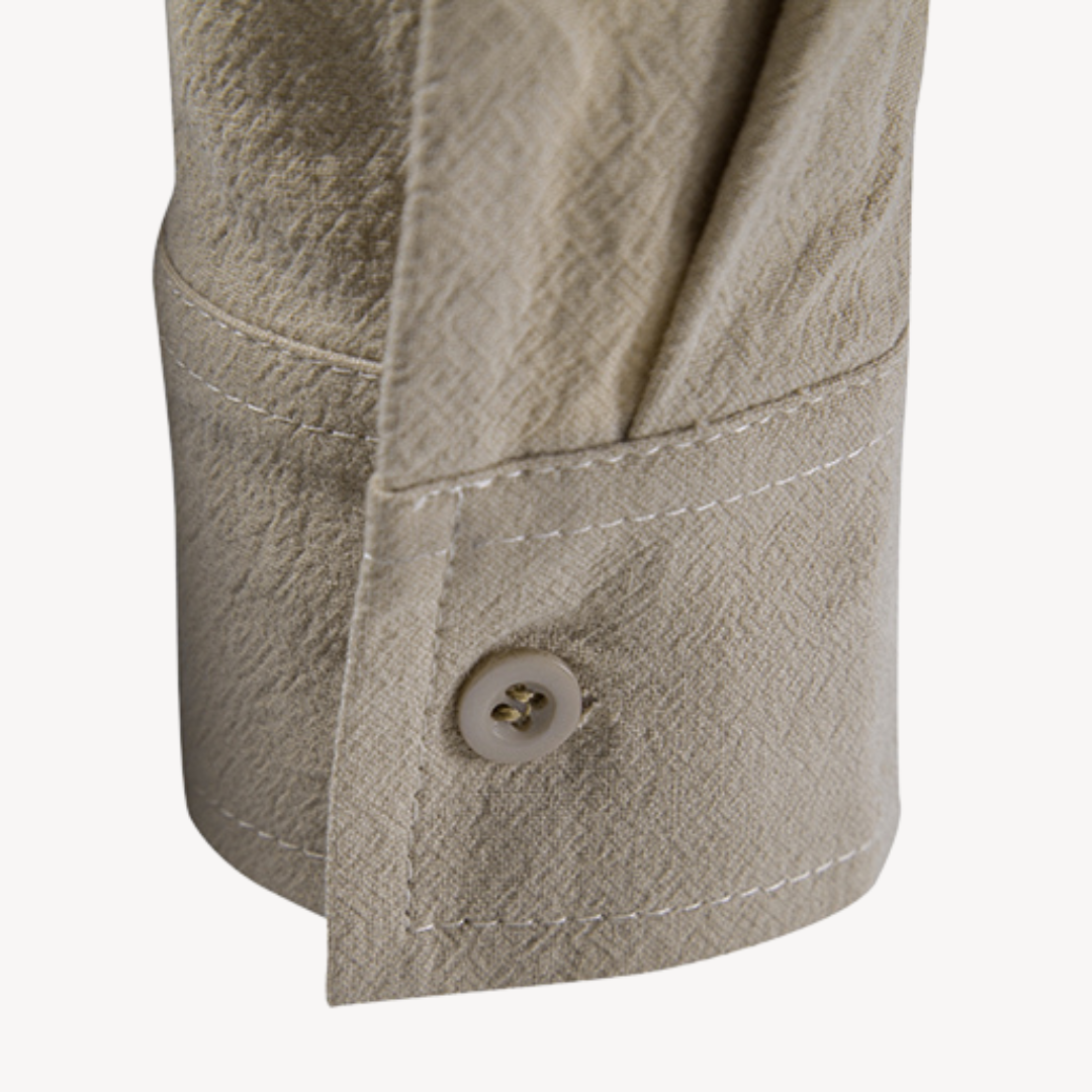 Clara Vienne | Men's Cotton Linen Lace-Up Shirt