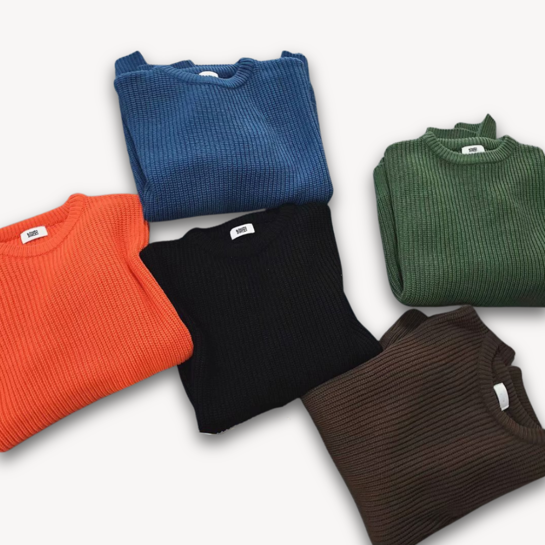 Clara Vienne | Men's Knitted Sweater - Casual Oversized Pullover for Adults - Soft Acrylic Winter Wear