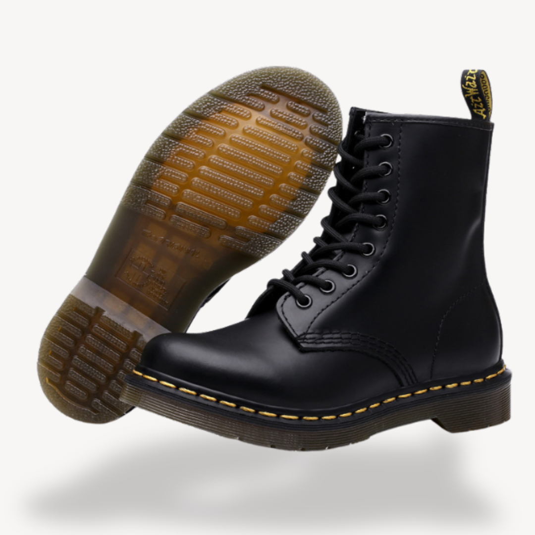Clara Vienne | Unisex's Leather Combat Boots - Durable Lace-Up Ankle Shoes