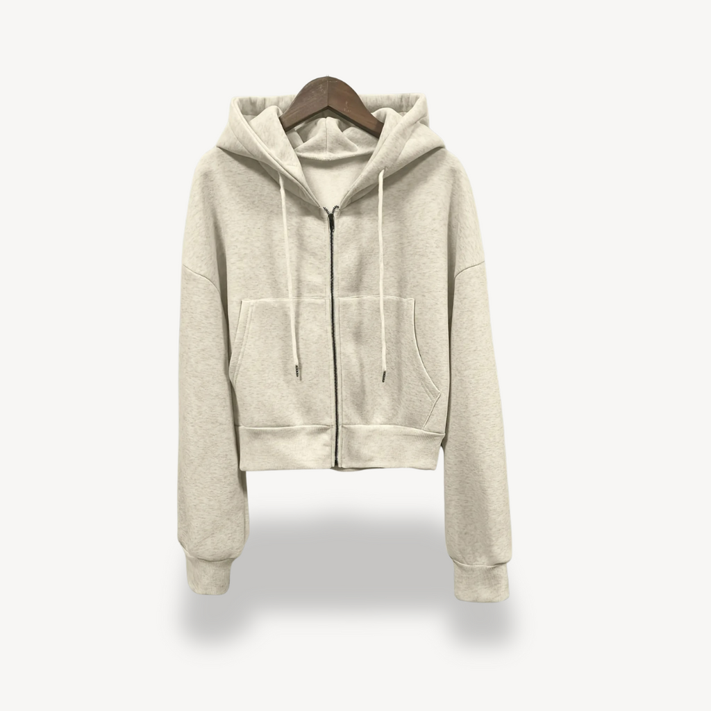 Cropped Zip Hoodie for Women | Clara Vienne