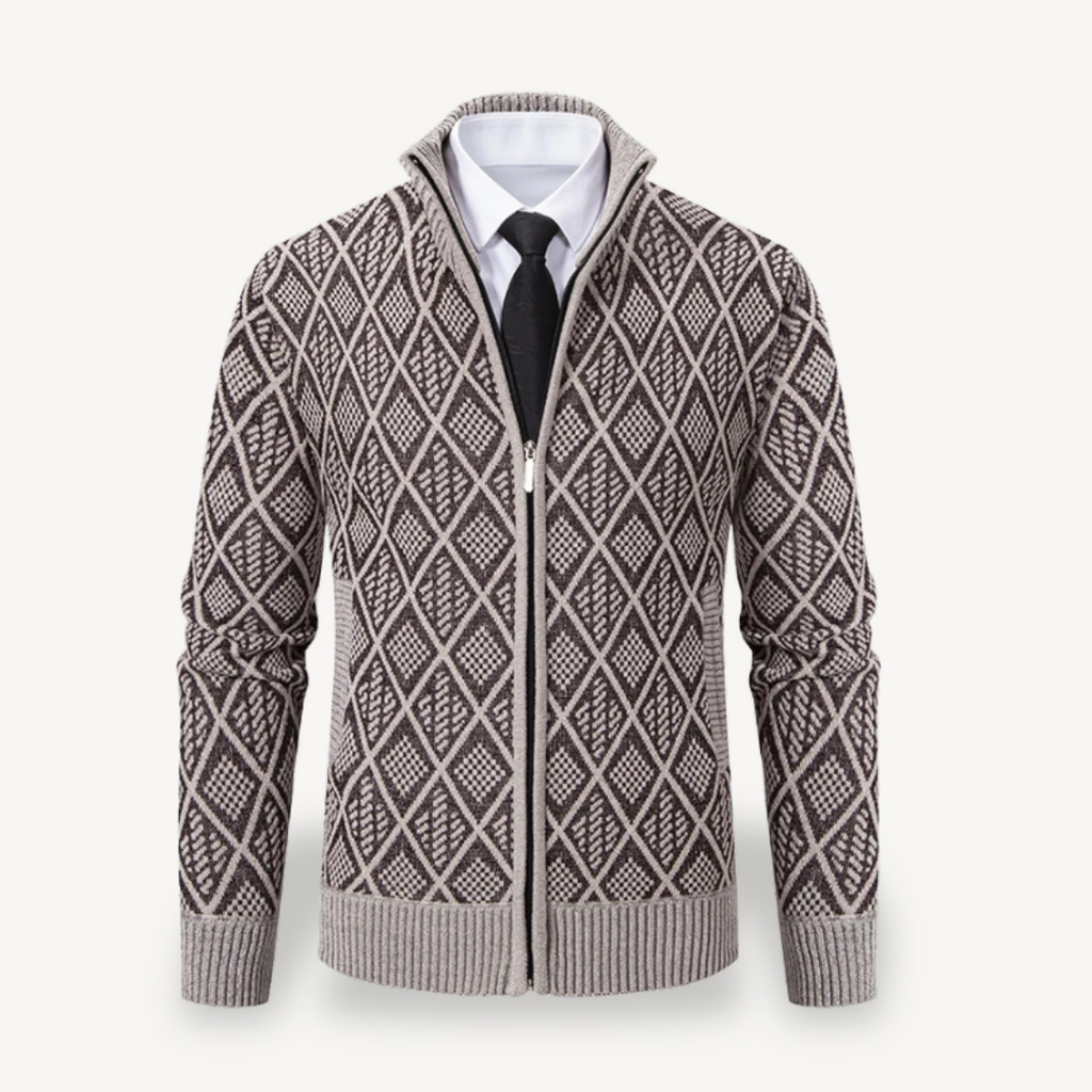 Full-Zip Cardigan Sweater Men | Clara Vienne