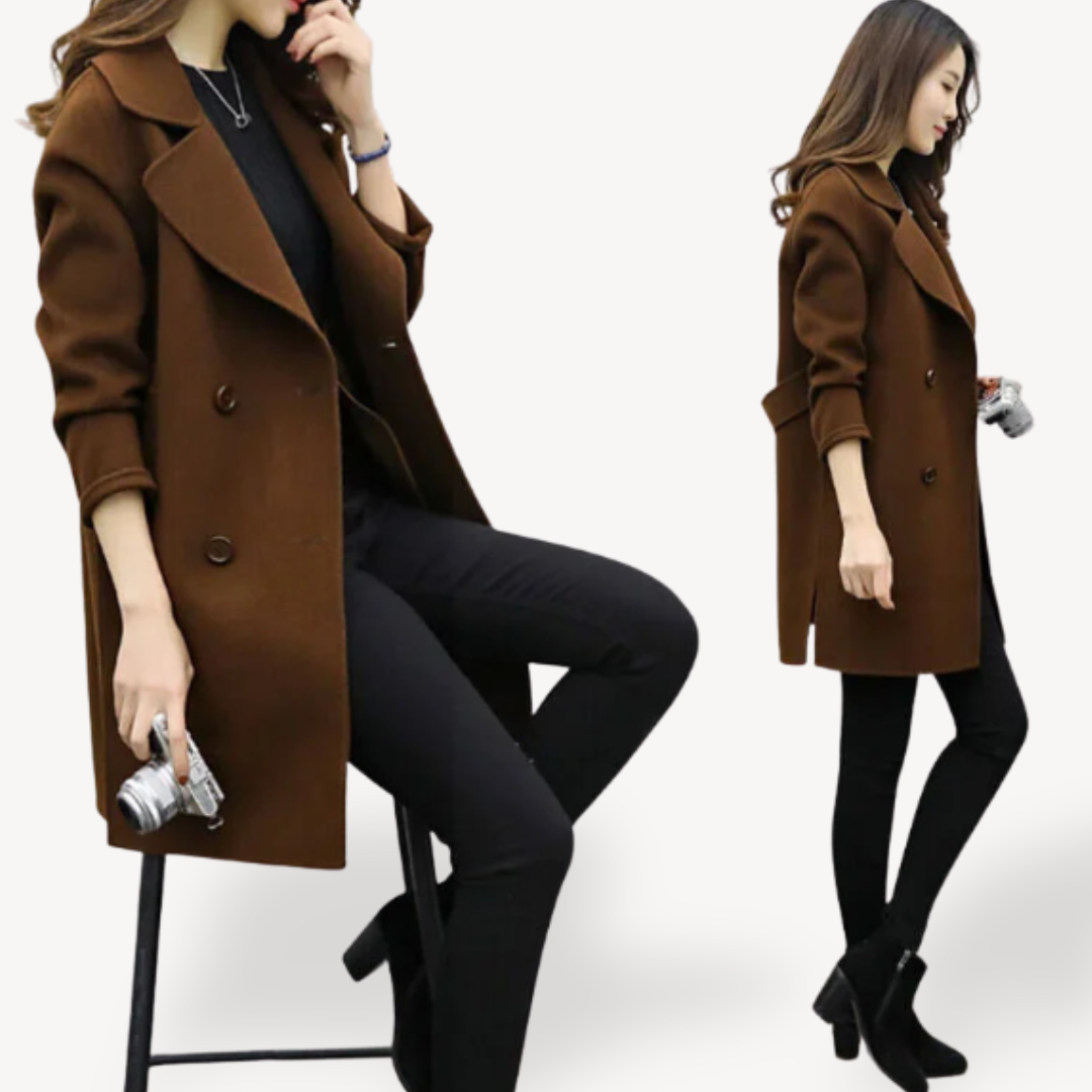 Classic Wool Blend Women's Coat | Clara Vienne