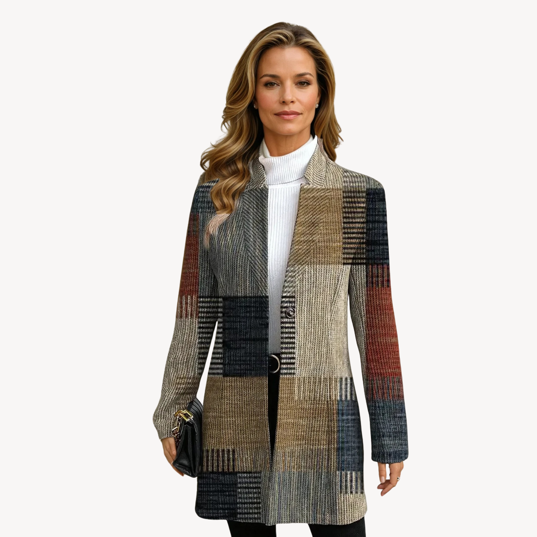 Clara Vienne | Women's Plaid Wool-Blend Blazer