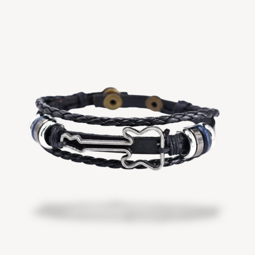 Guitar Design Leather Bracelet | Clara Vienne