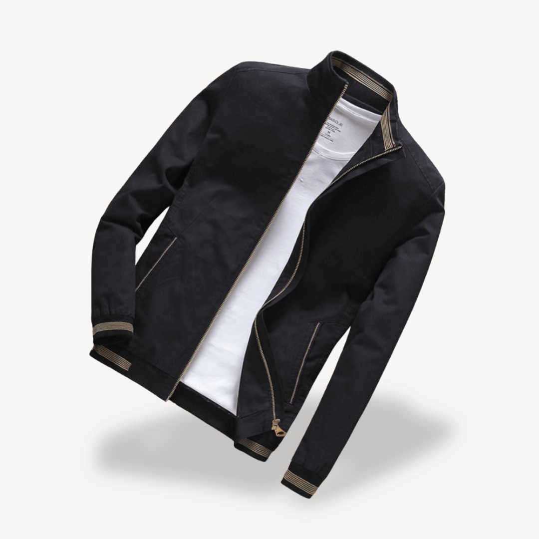 Men's Bomber Jacket Lightweight Zip Casual | Clara Vienne