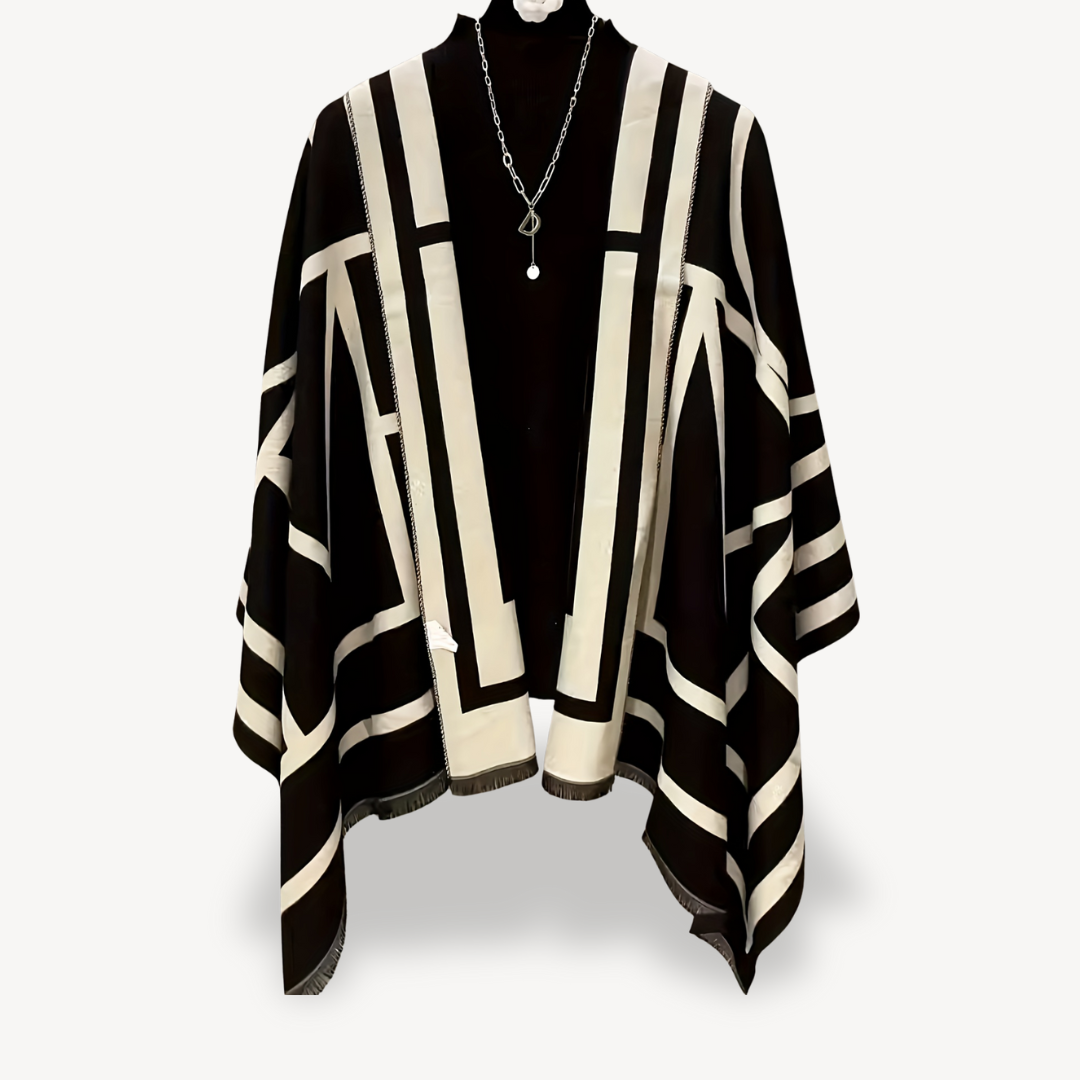 Geometric Print Kimono Shawl for Women | Clara Vienne