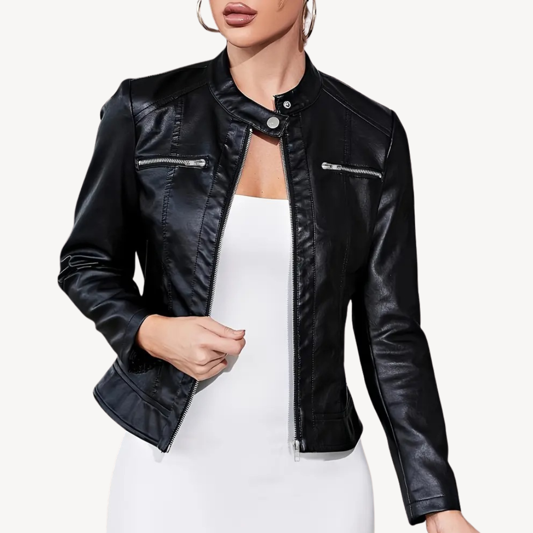 Black Leather Jacket for Women | Clara Vienne