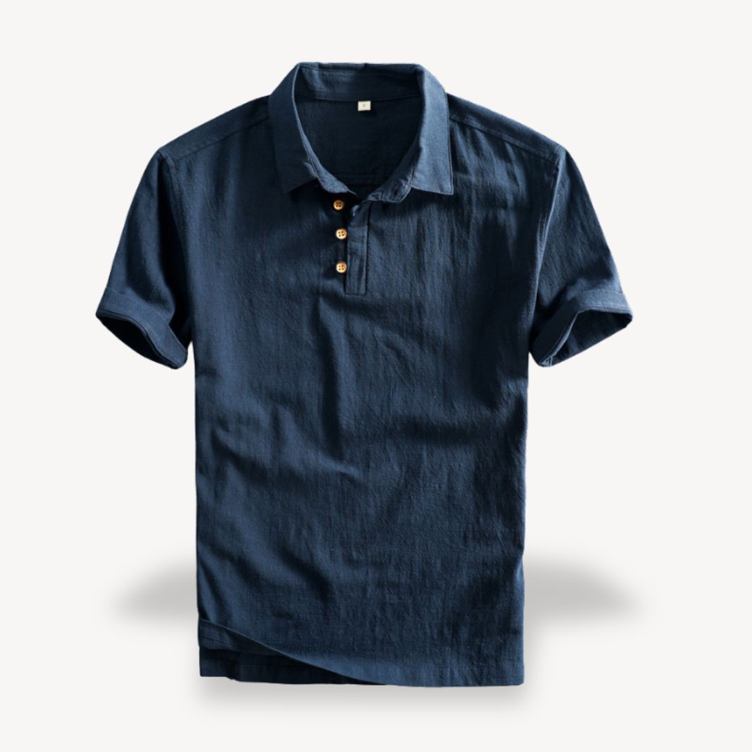 Casual Linen Polo Shirt Men | Clara Vienne