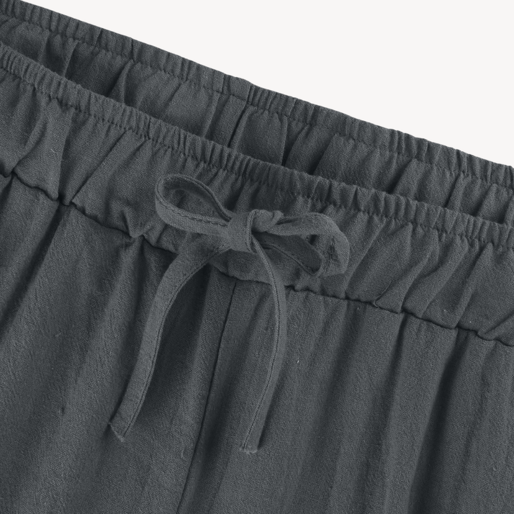 Clara Vienne | Women's Linen Wide-Leg Pants - Drawstring, Casual