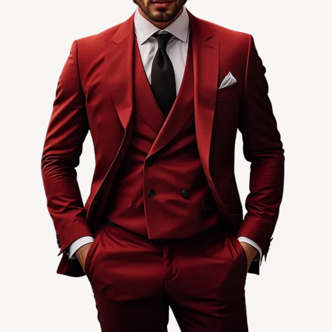 Formal 3-Piece Wool Blend Suit Men | Clara Vienne