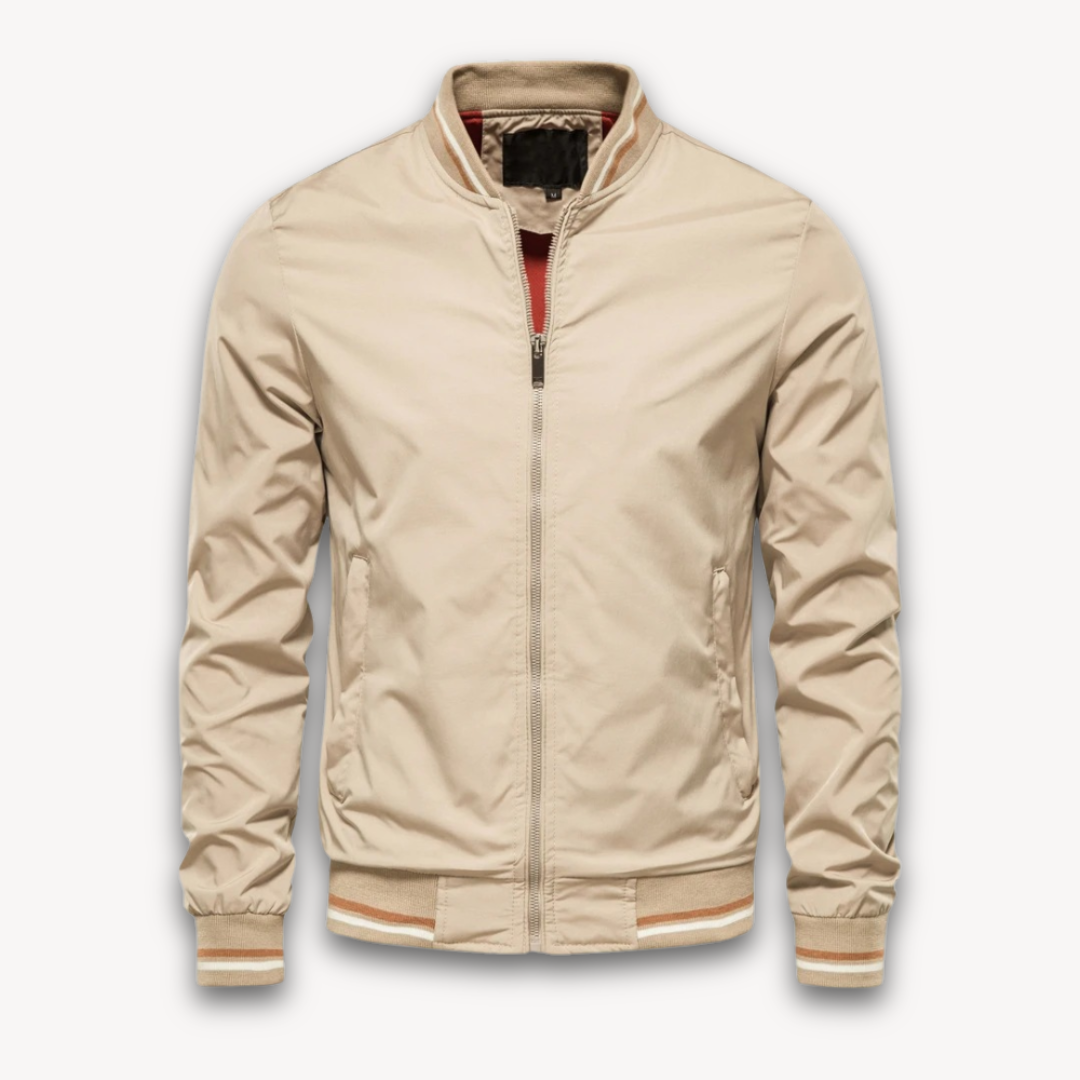 Clara Vienne | Men's Bomber Jacket - Lightweight Polyester Zip-Up Coat, Casual Windbreaker