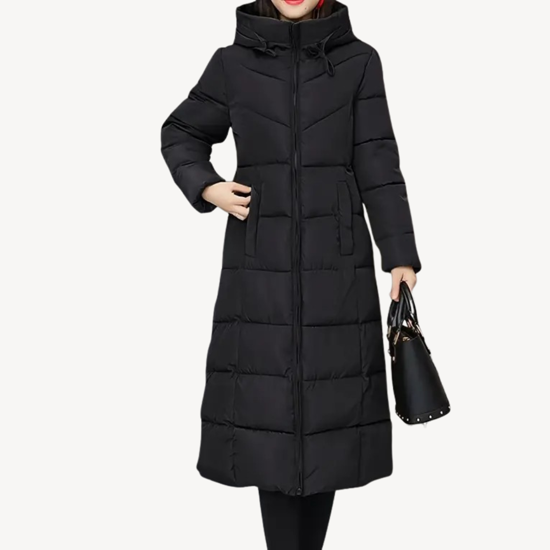 Long Hooded Puffer Coat Women | Clara Vienne