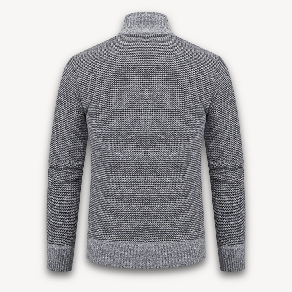 Clara Vienne | Men's Quilted Jacket with Knitted Sleeves - Warm Casual Outerwear