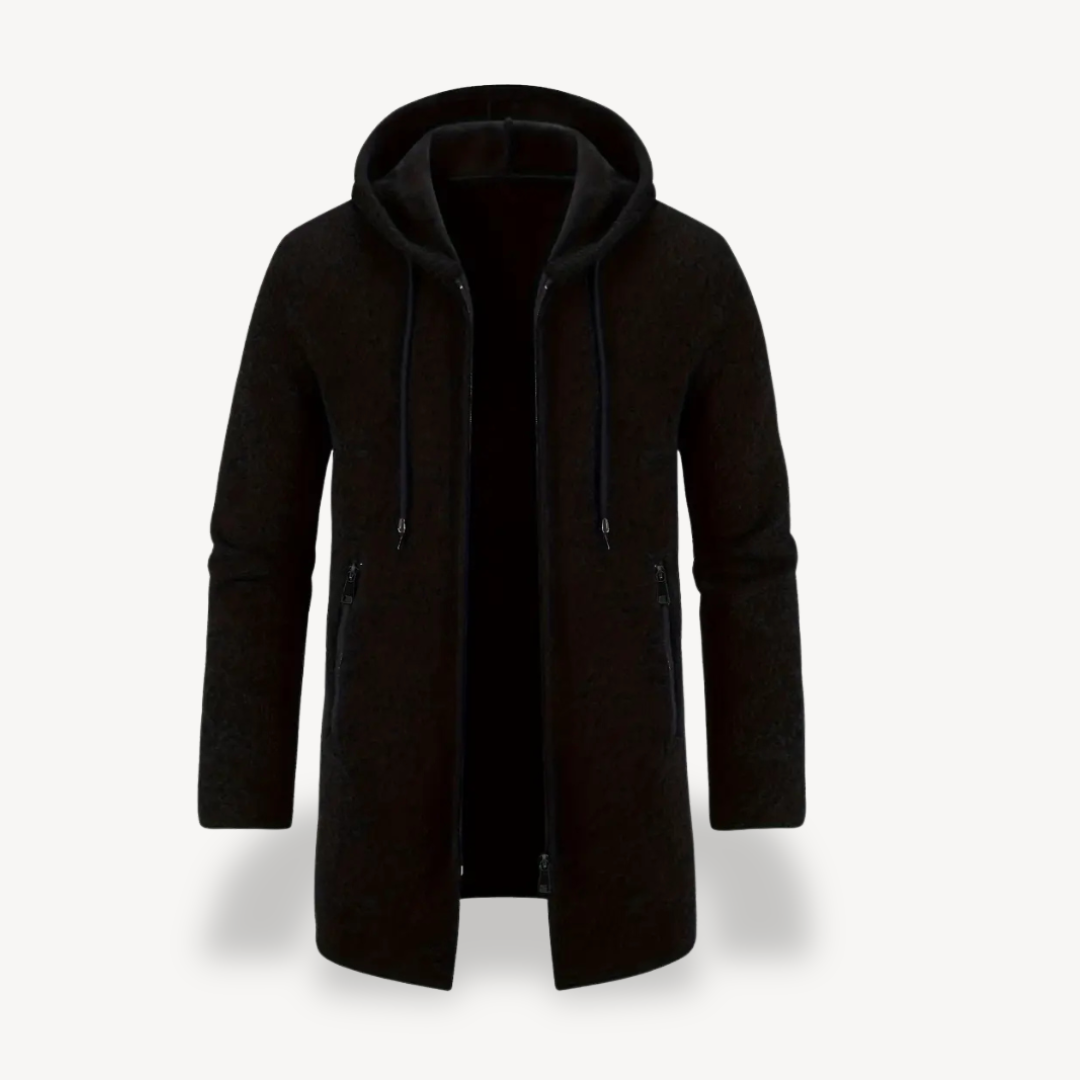 Fleece Hooded Cardigan Jacket Men | Clara Vienne