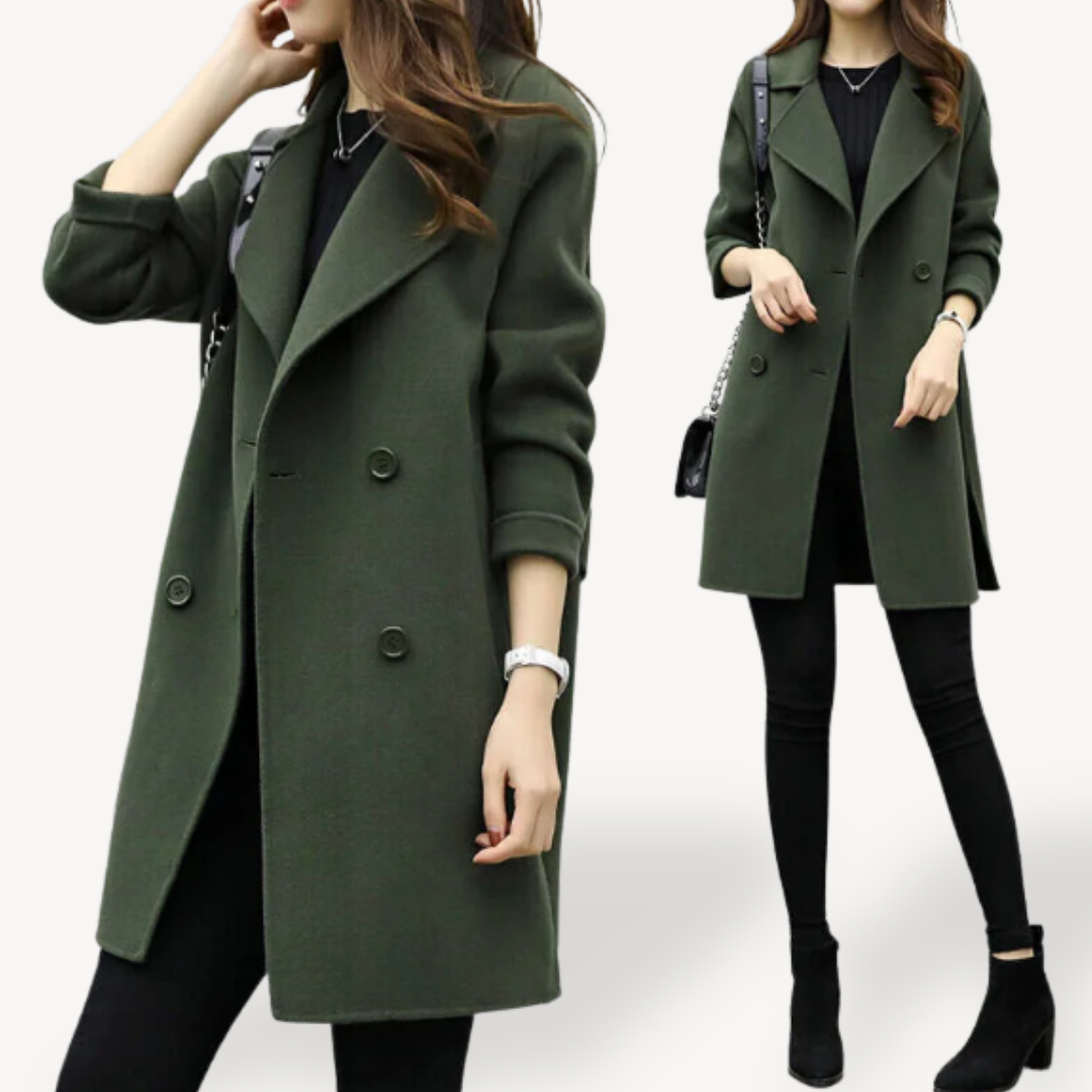 Classic Wool Blend Women's Coat | Clara Vienne