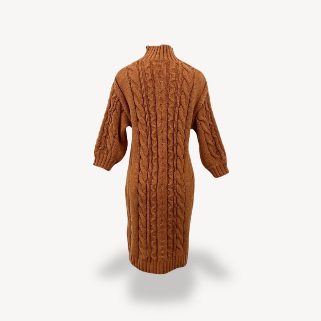 Cable Knit Turtleneck Dress for Women | Clara Vienne