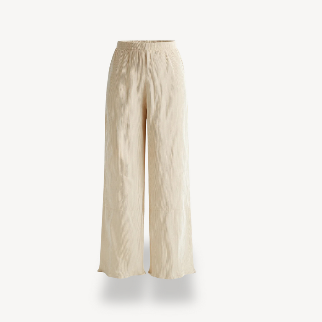 High-Neck Pleated Knit Two-Piece Set Women | Clara Vienne