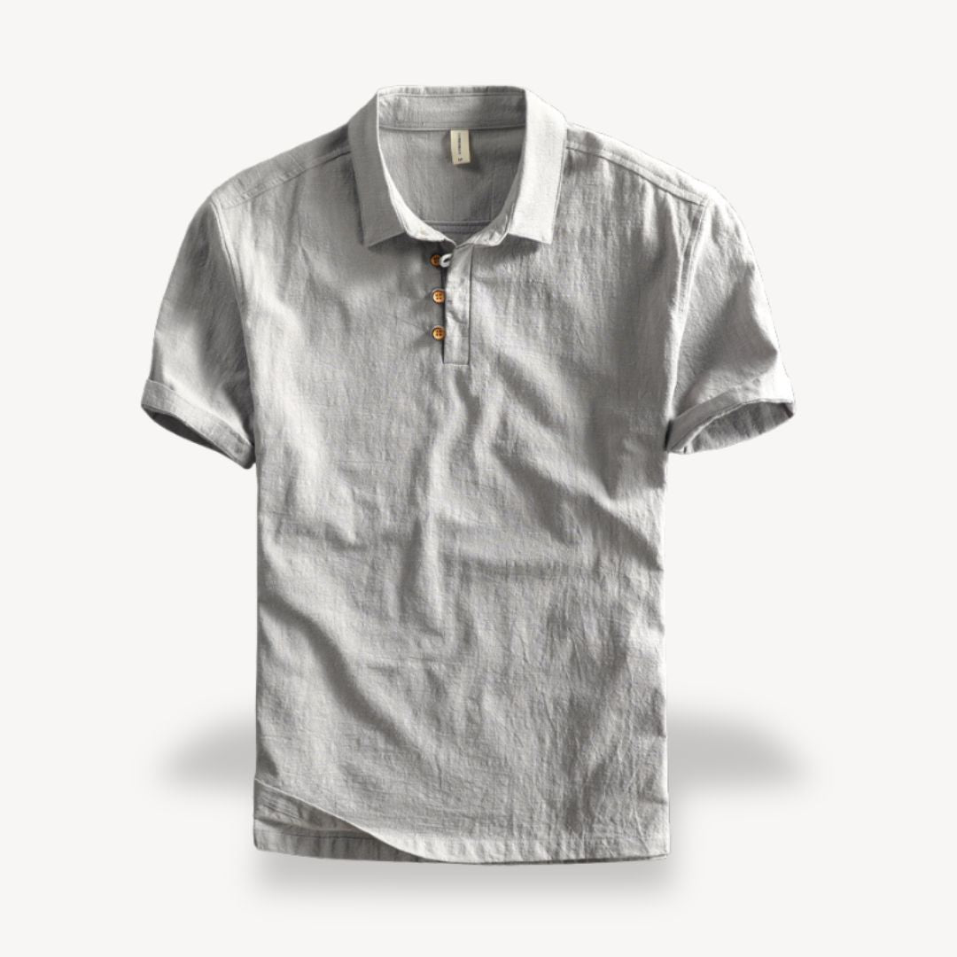 Casual Linen Polo Shirt Men | Clara Vienne