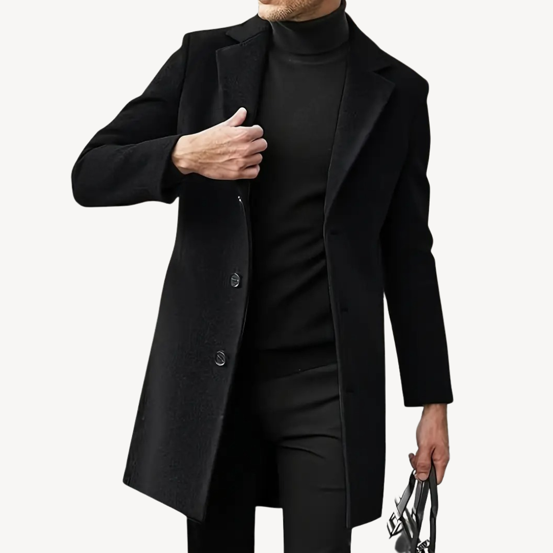 Men's Classic Wool Blend Coat | Clara Vienne