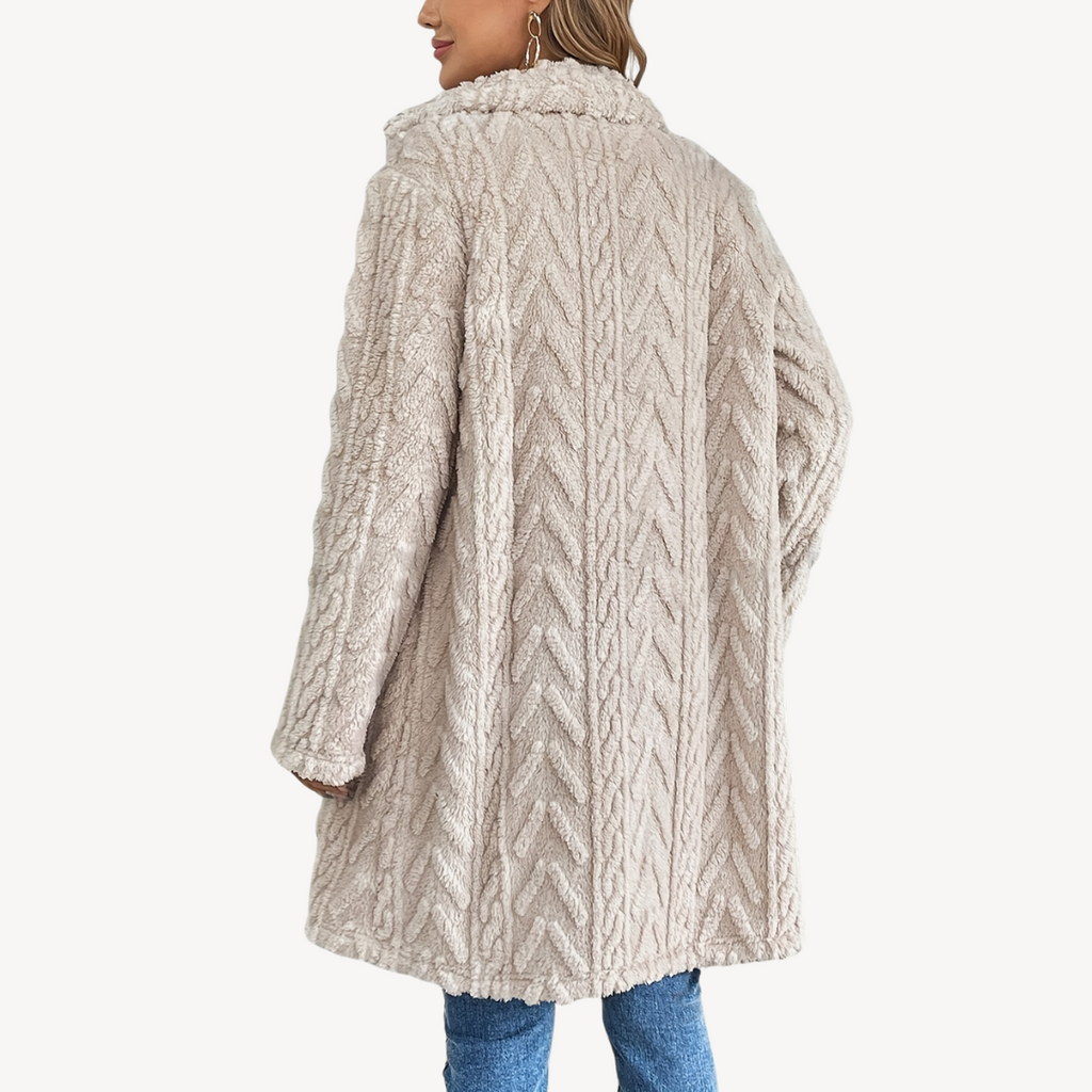 Double-Breasted Fuzzy Coat for Women | Clara Vienne