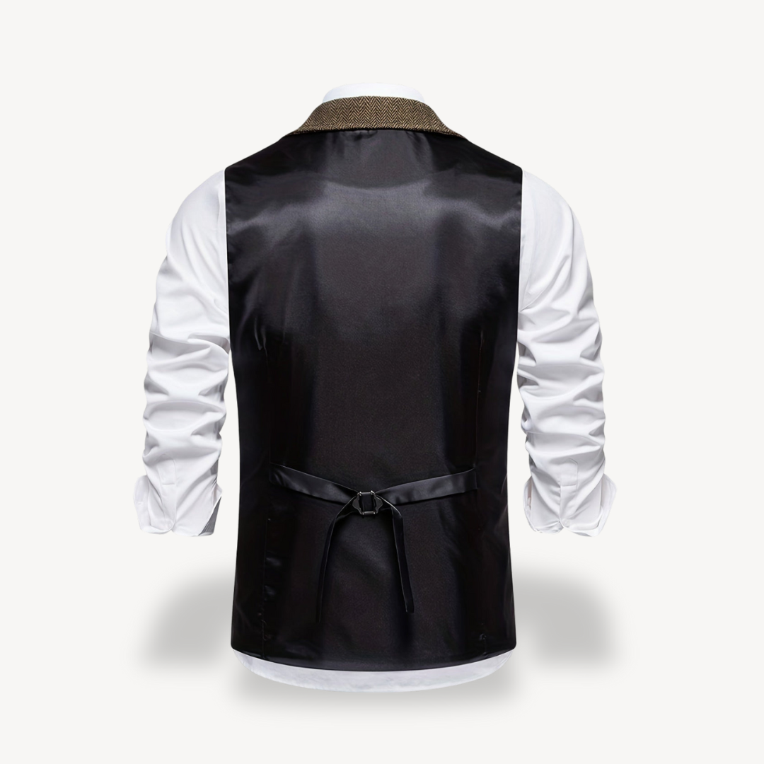 Clara Vienne Men’s Herringbone Vest with Chain | Clara Vienne