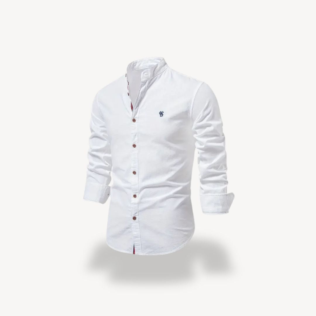 Men's Casual Mandarin Collar Shirt | Clara Vienne