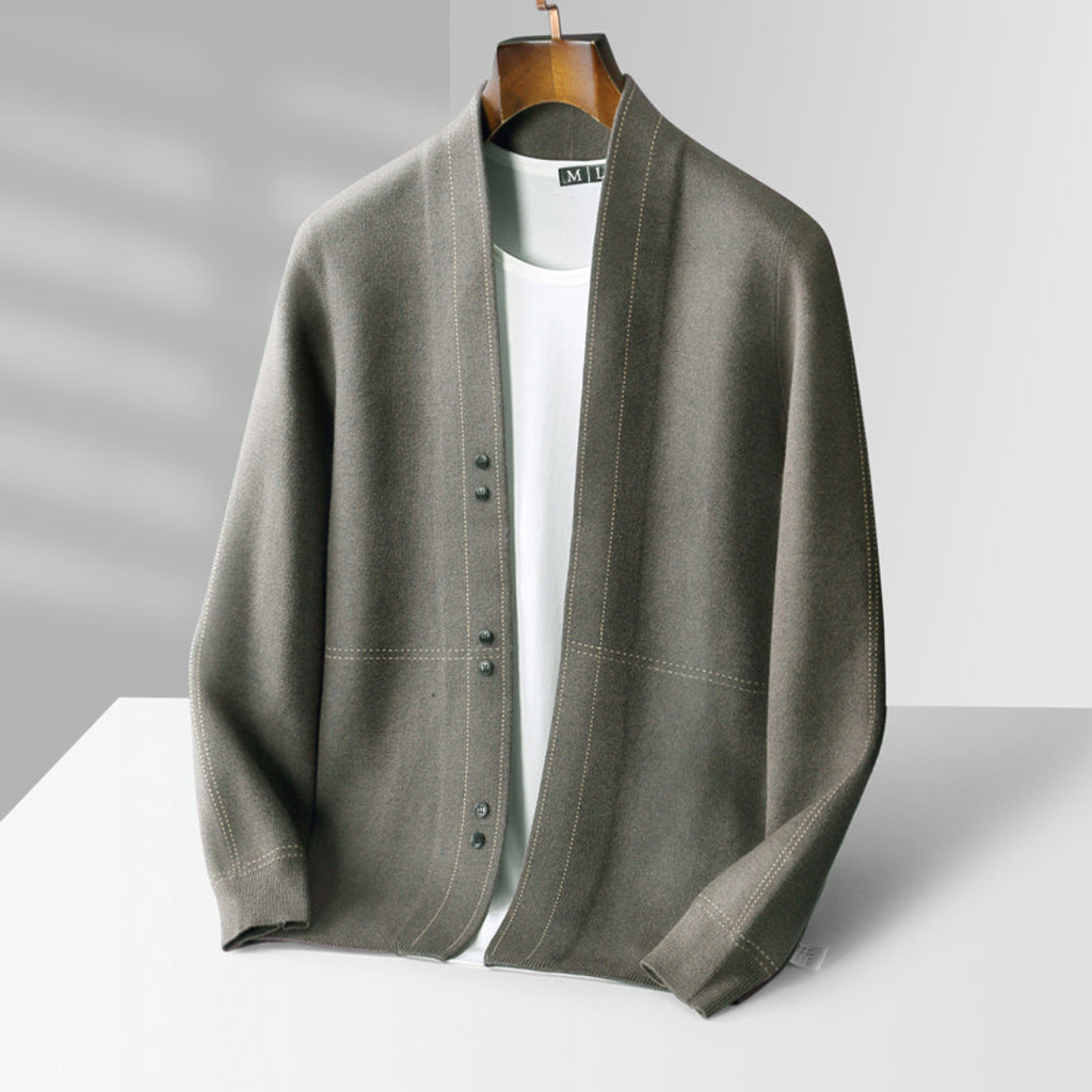 Clara Vienne | Men's Knit Cardigan – Casual Open Front Sweater