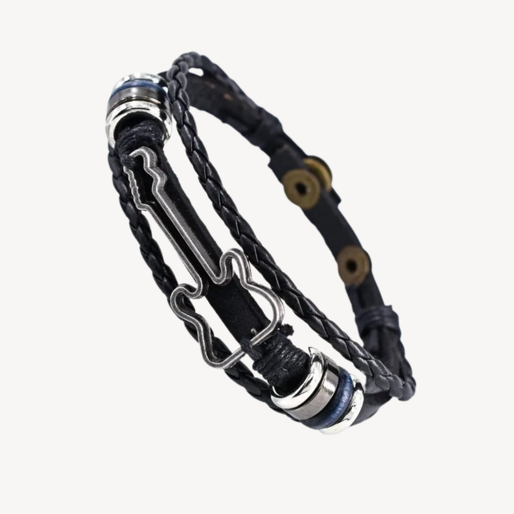 Guitar Design Leather Bracelet | Clara Vienne