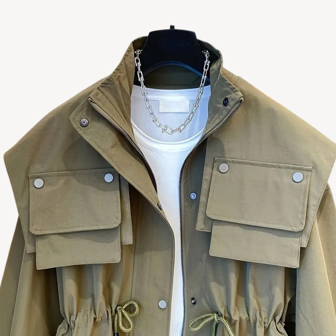 Casual Utility Jacket with Pockets for Women | Clara Vienne
