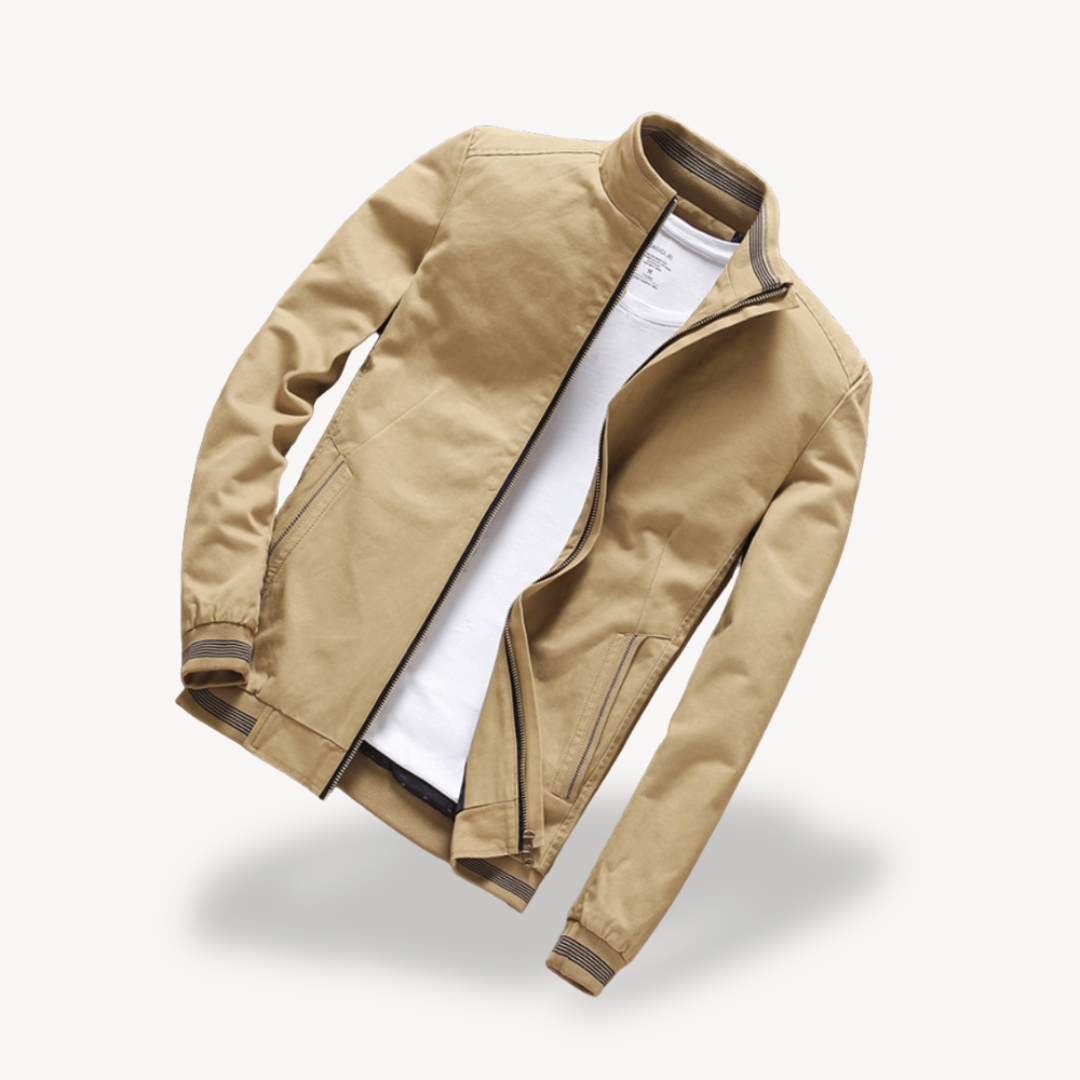 Men's Bomber Jacket Lightweight Zip Casual | Clara Vienne