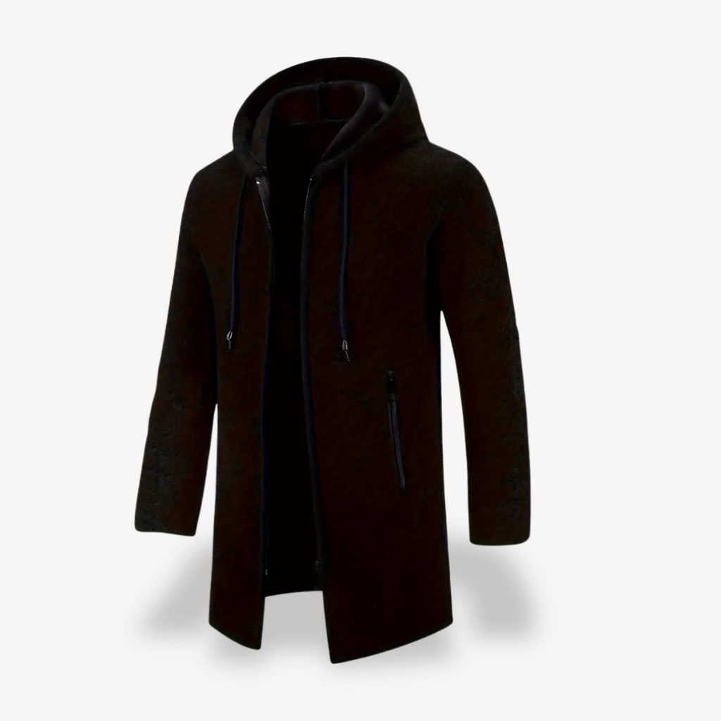 Fleece Hooded Cardigan Jacket Men | Clara Vienne