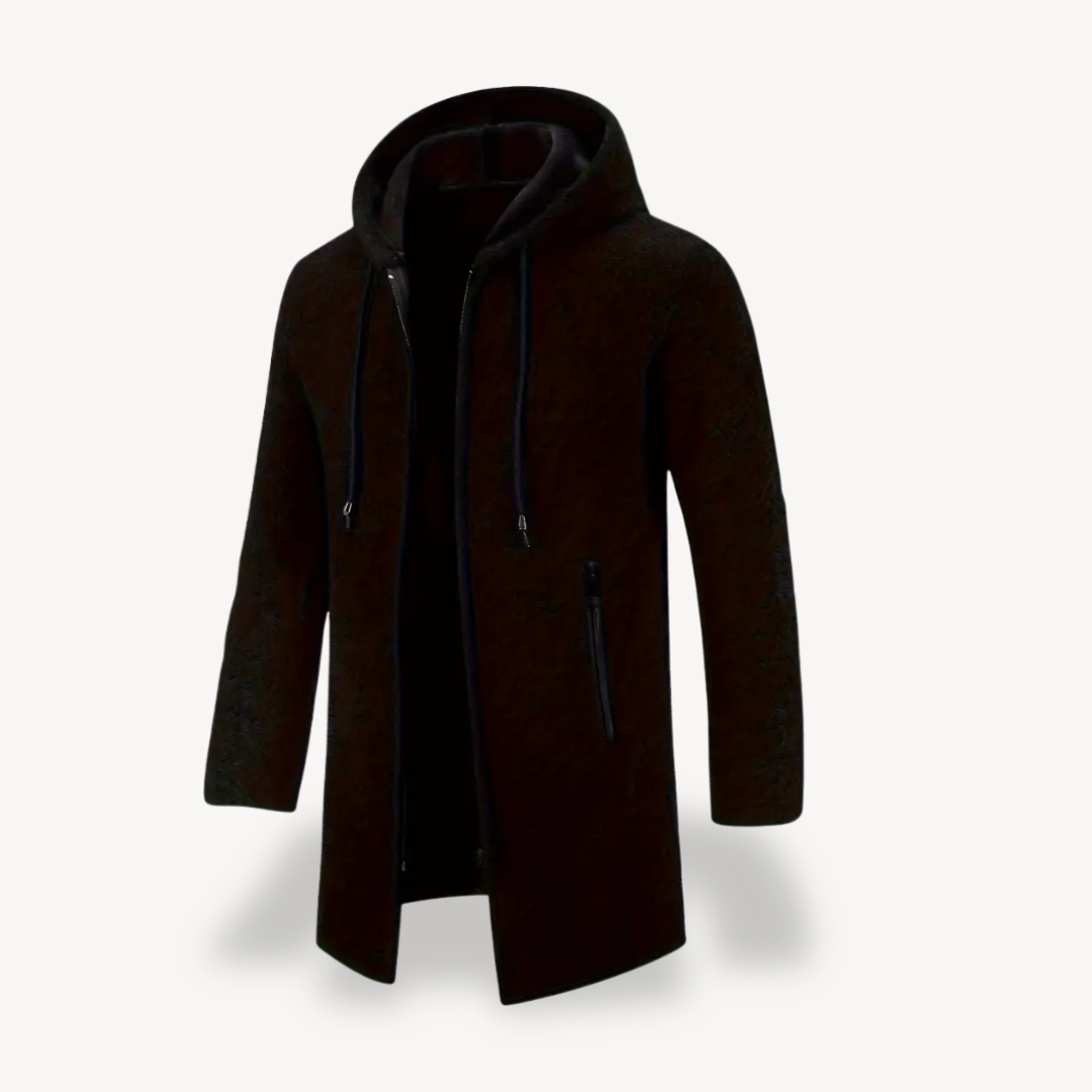 Fleece Hooded Cardigan Jacket Men | Clara Vienne