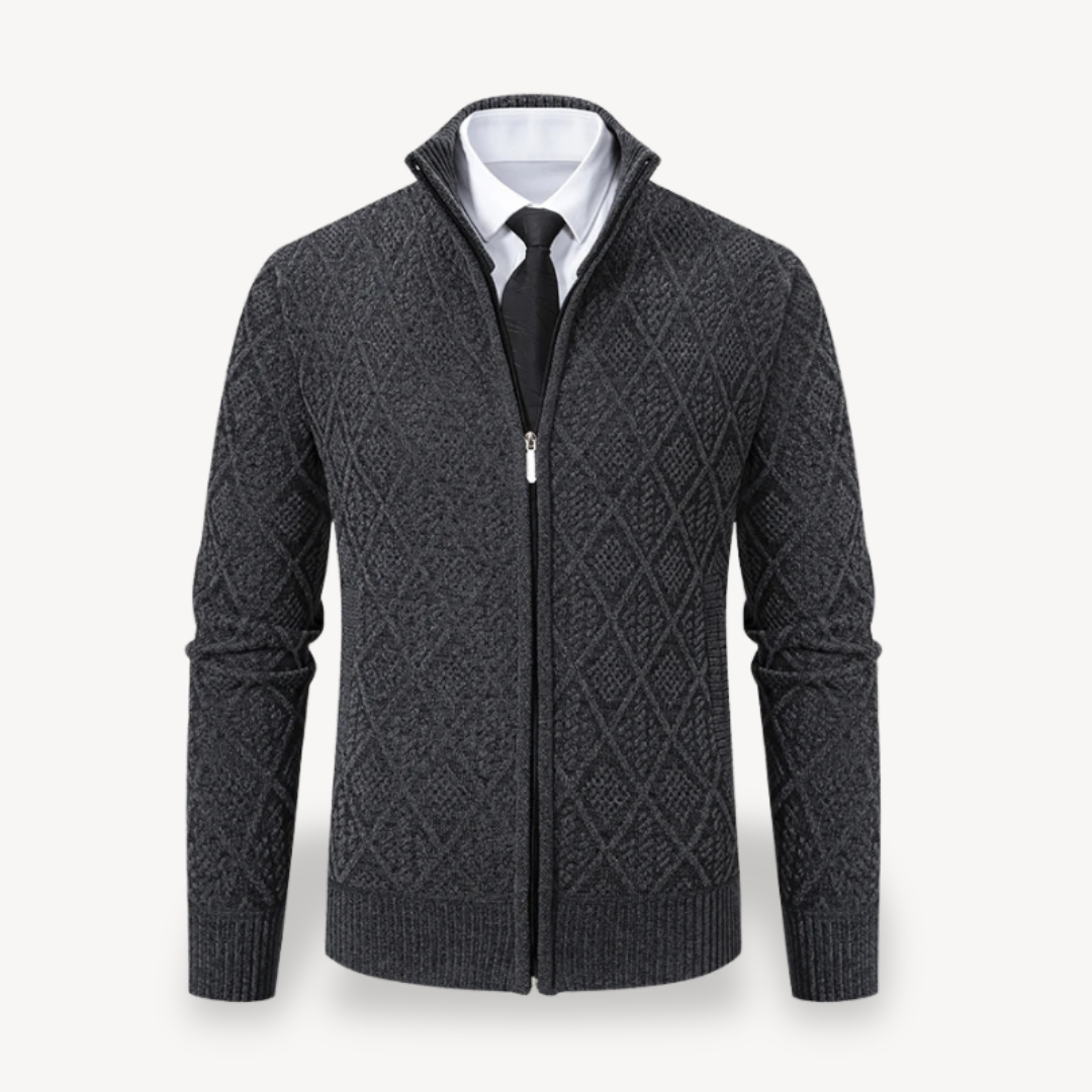 Full-Zip Cardigan Sweater Men | Clara Vienne