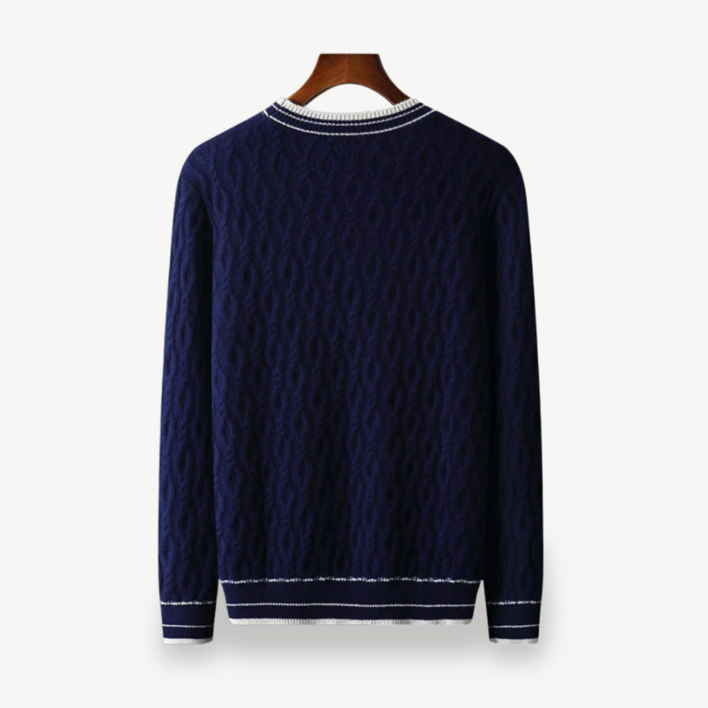 Men's Cable Knit Merino Wool Sweater | Clara Vienne