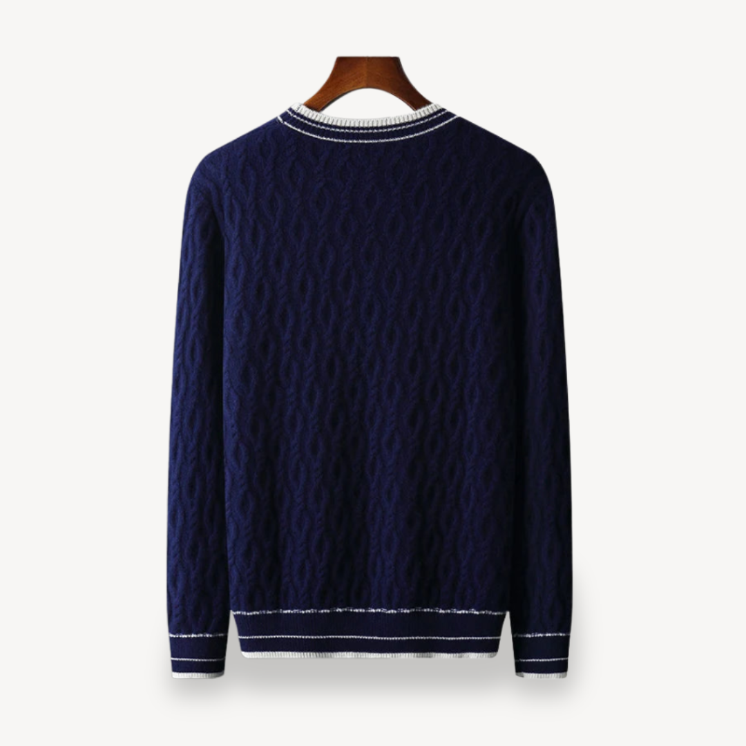 Men's Cable Knit Merino Wool Sweater | Clara Vienne