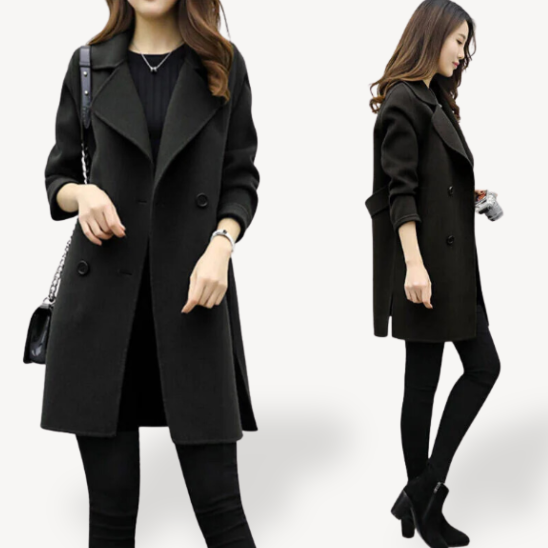 Classic Wool Blend Women's Coat | Clara Vienne