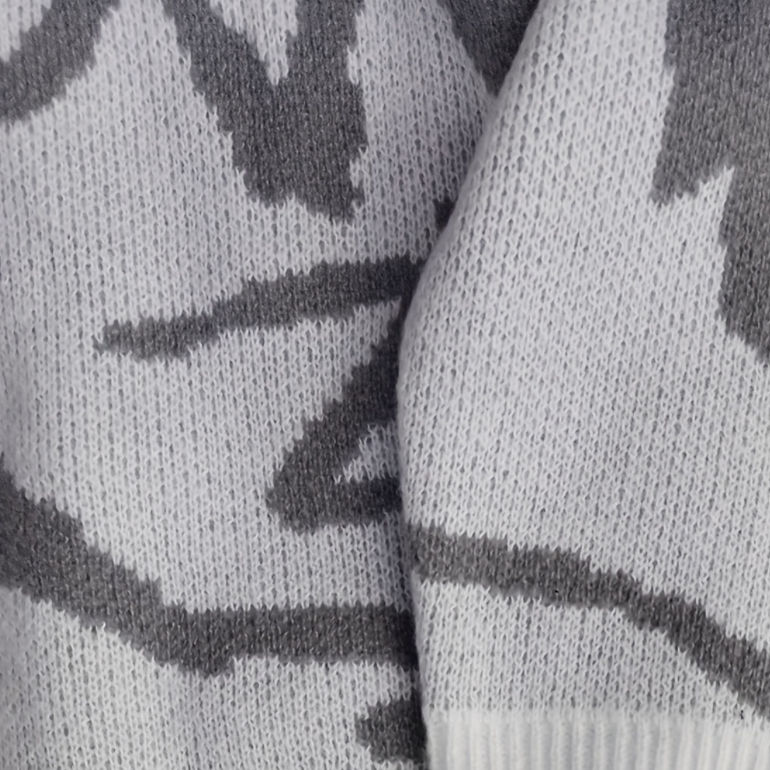 Men's Abstract Pattern Knit Sweater | Clara Vienne