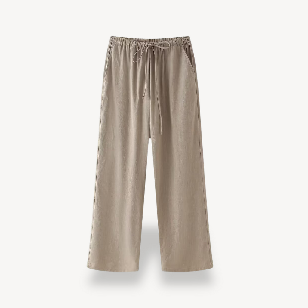 Loose Wide Leg Faux Linen Set Women | Clara Vienne