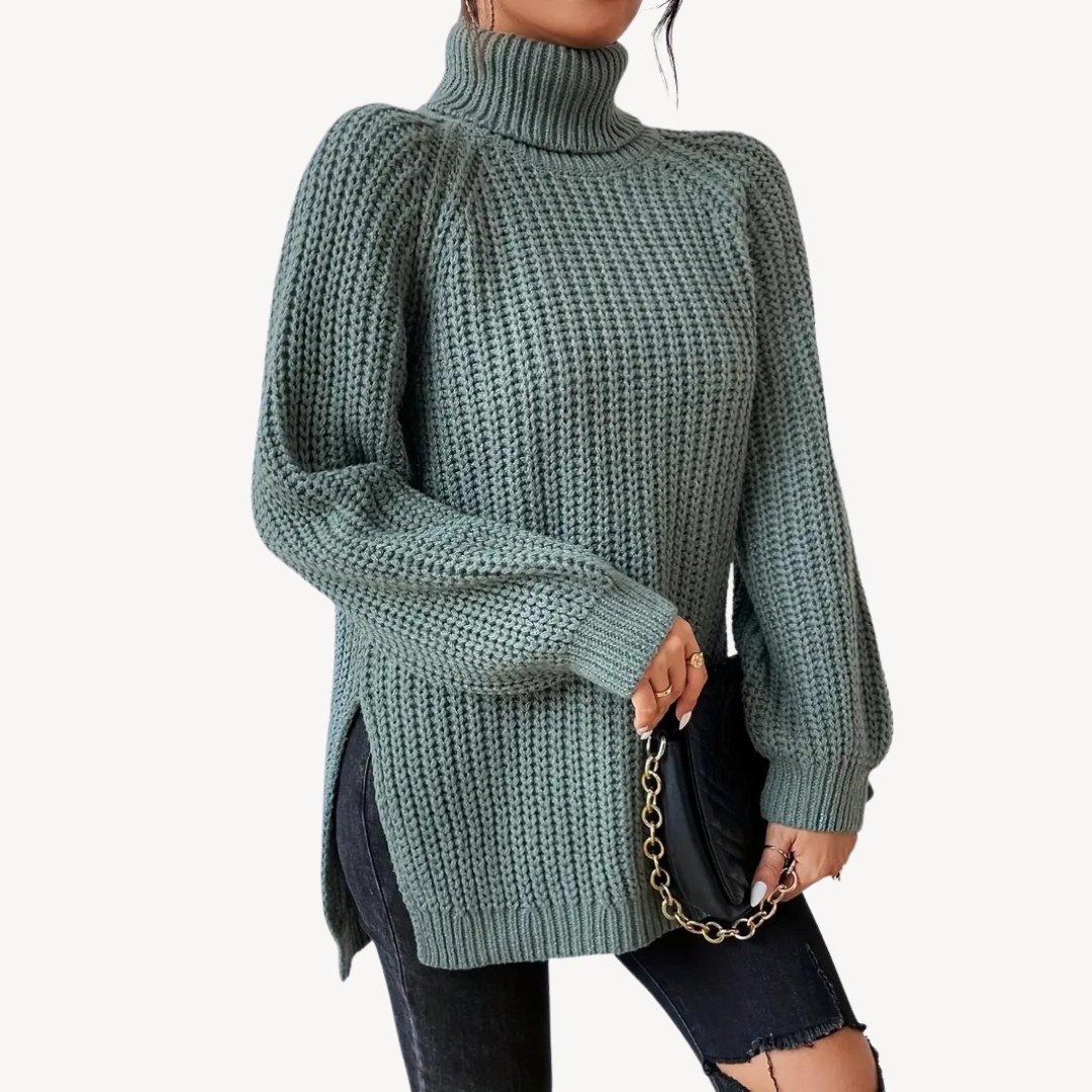 Chunky Knit Turtleneck Sweater for Women | Clara Vienne