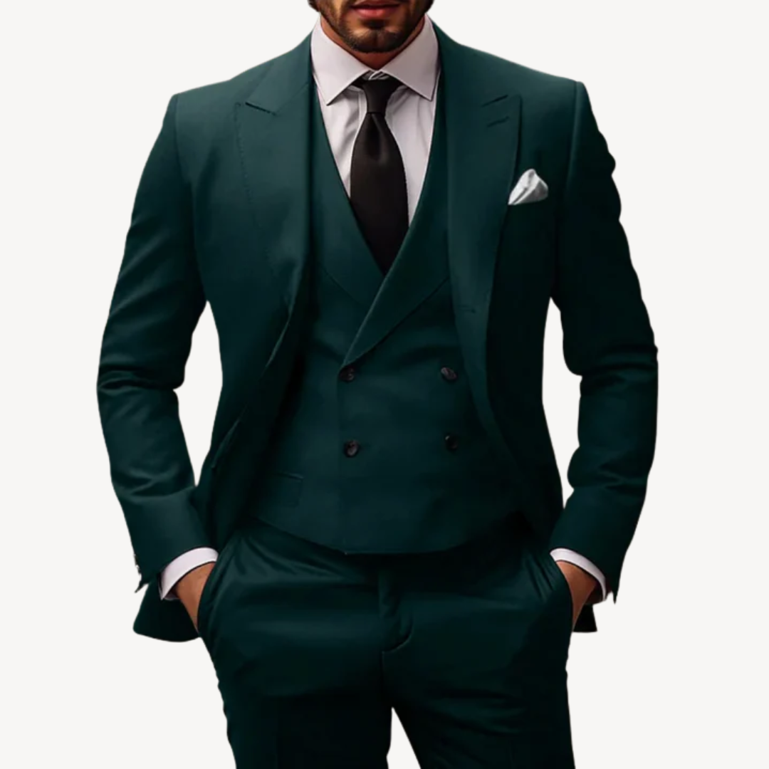 Formal 3-Piece Wool Blend Suit Men | Clara Vienne