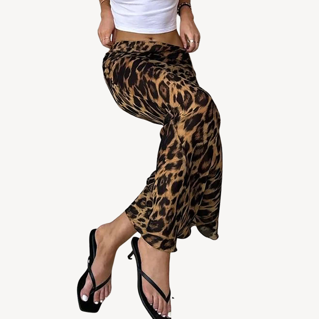 Leopard Print Ruched Bodycon Maxi Skirt Women | Clara Vienne