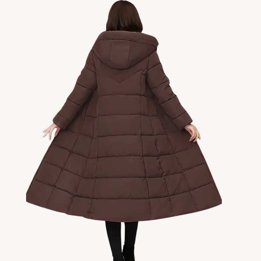 Long Hooded Puffer Coat Women | Clara Vienne