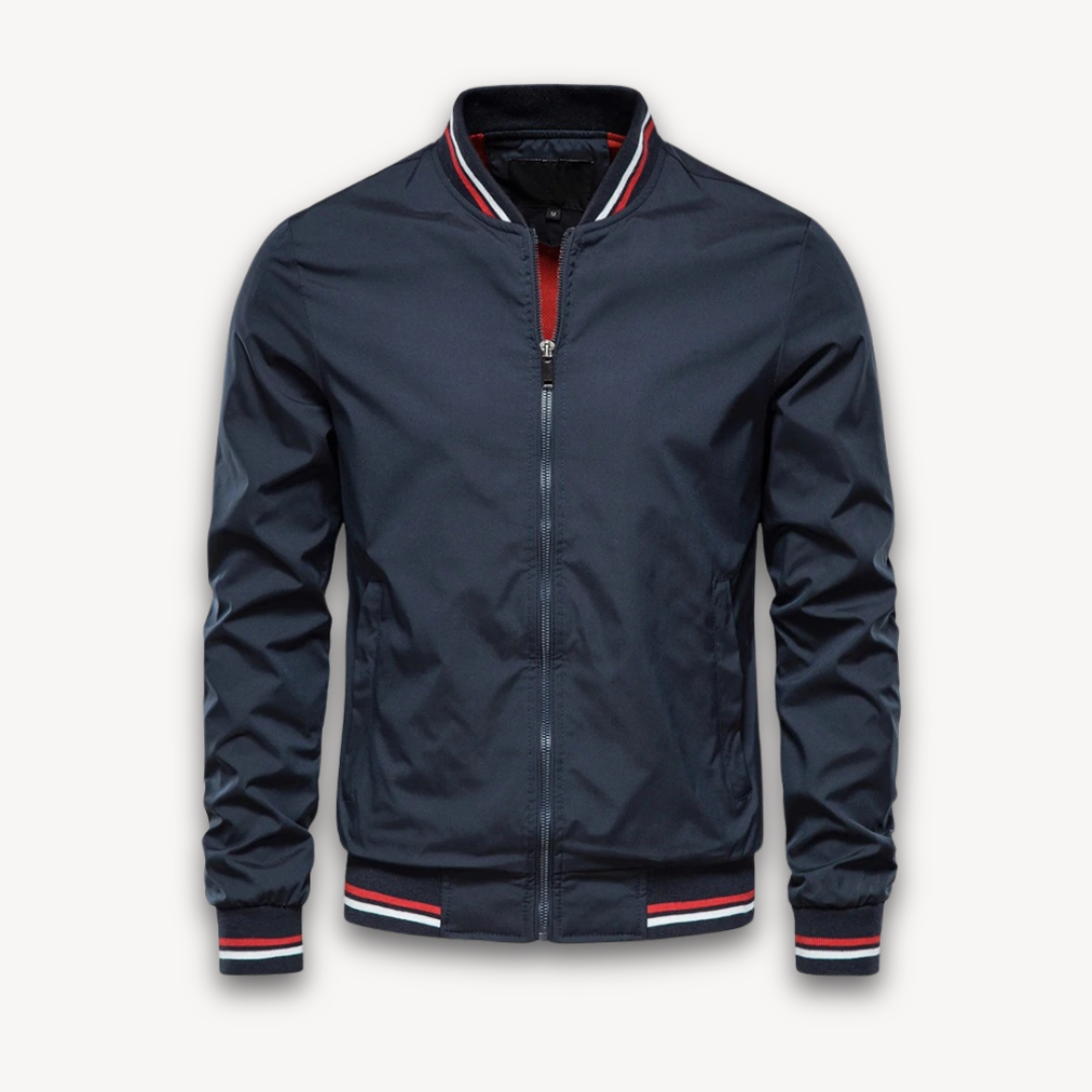 Clara Vienne | Men's Bomber Jacket - Lightweight Polyester Zip-Up Coat, Casual Windbreaker