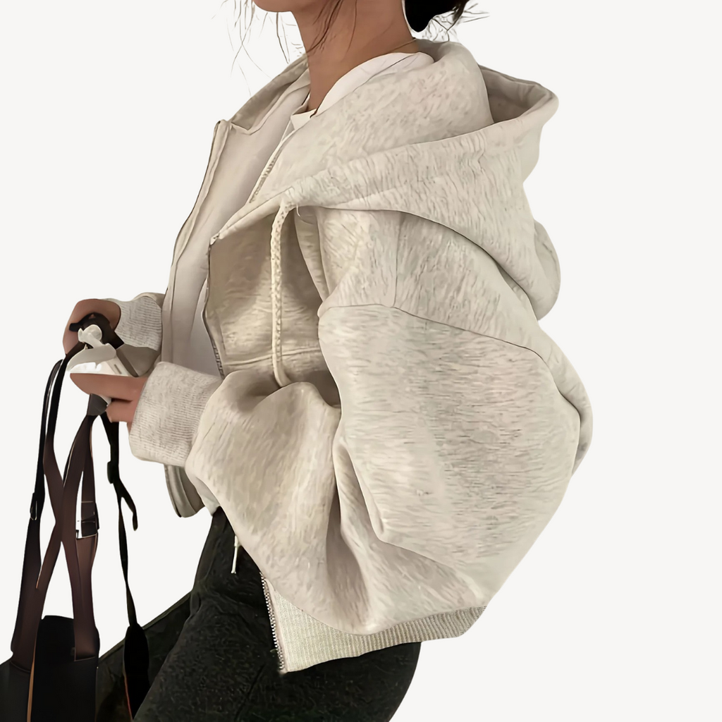 Cropped Zip Hoodie for Women | Clara Vienne